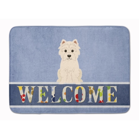 Carolines Treasures Westie Welcome Machine Washable Memory Foam Mat BB5623RUG
